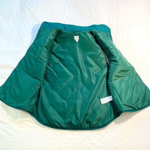 J. Crew Excursion Emerald Quilted Puffer Vest (L / Large) - Picture 3 of 6